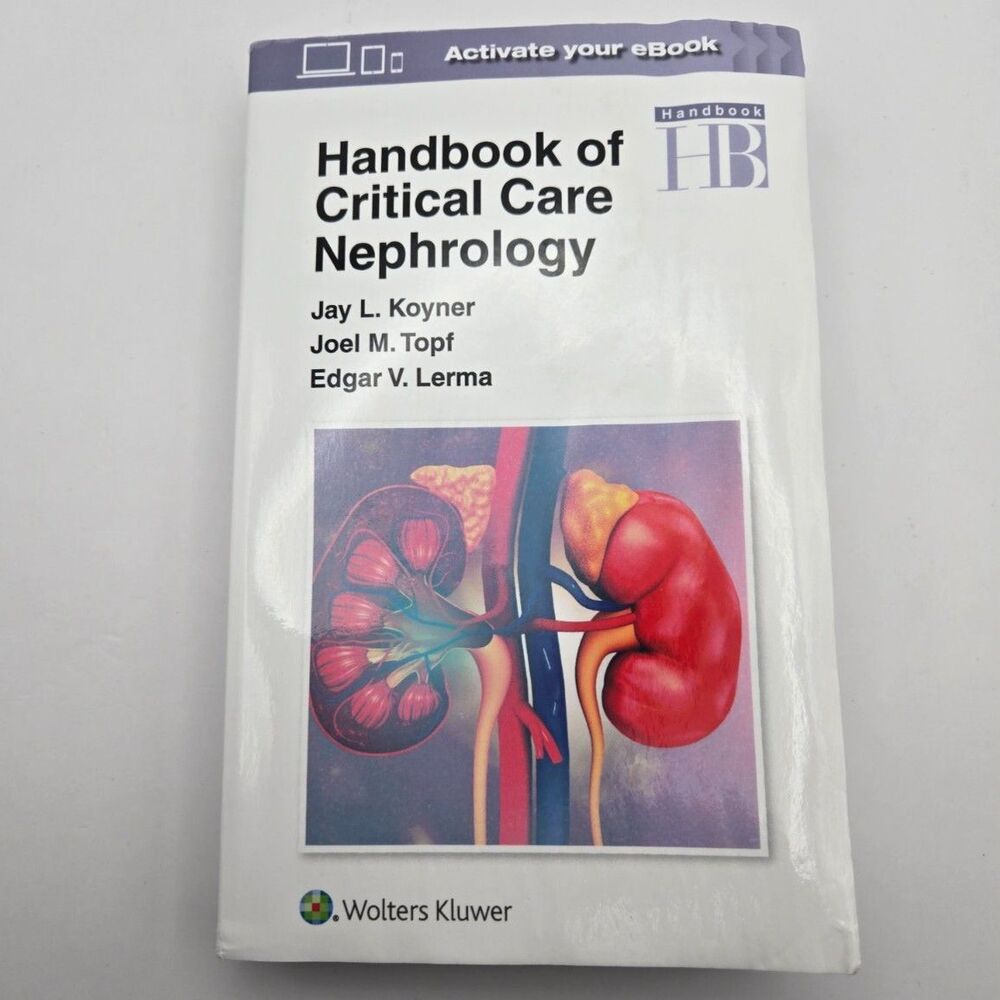 Handbook of Critical Care Nephrology Paperback 9781975144098 eBook Water Damage